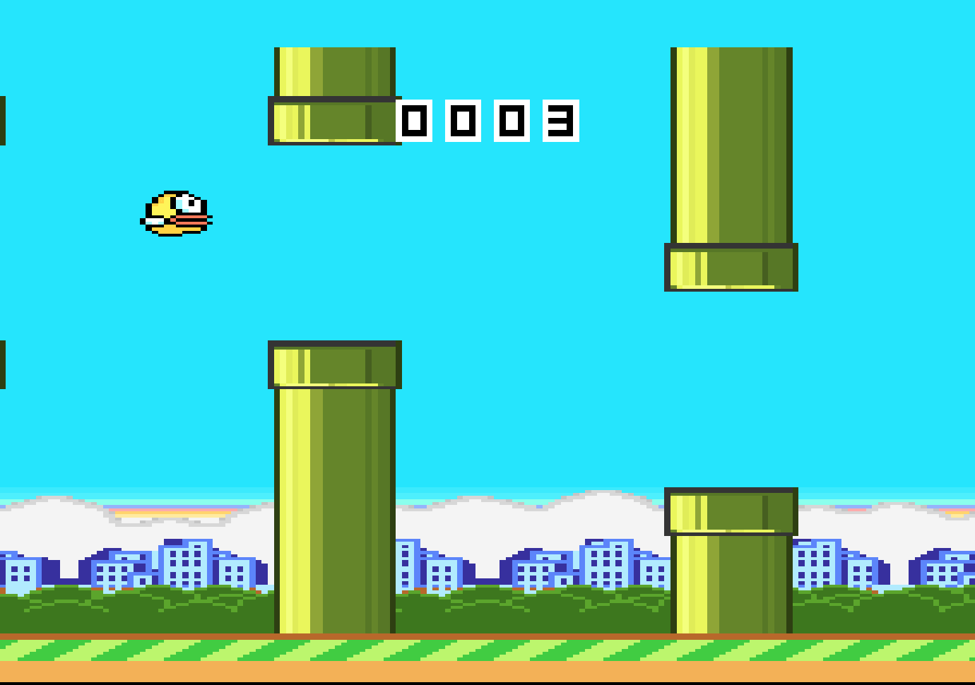 Flappy Bird 게임 화면