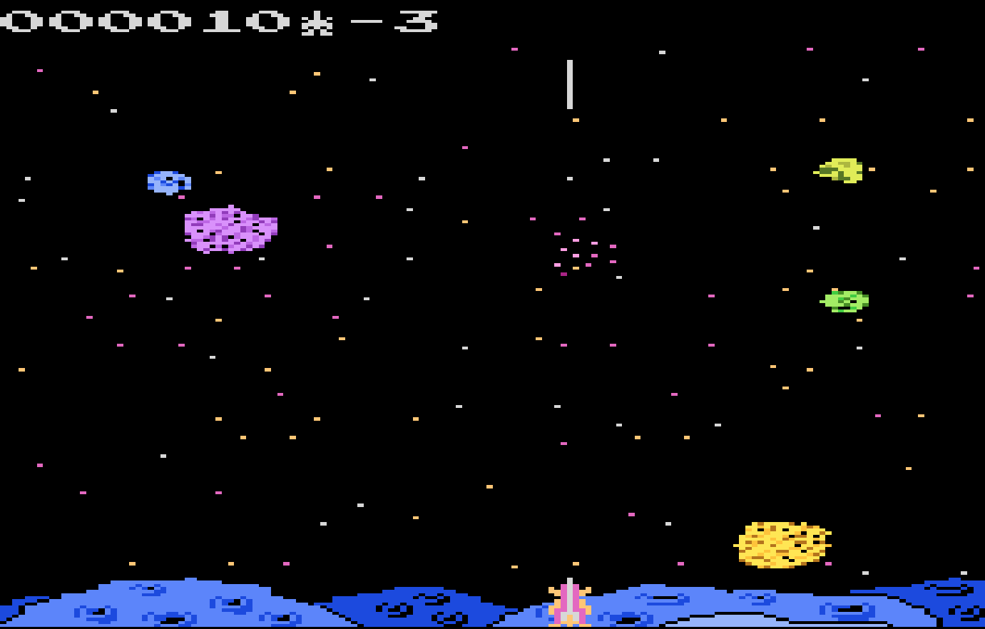 Meteor Shower 게임 화면