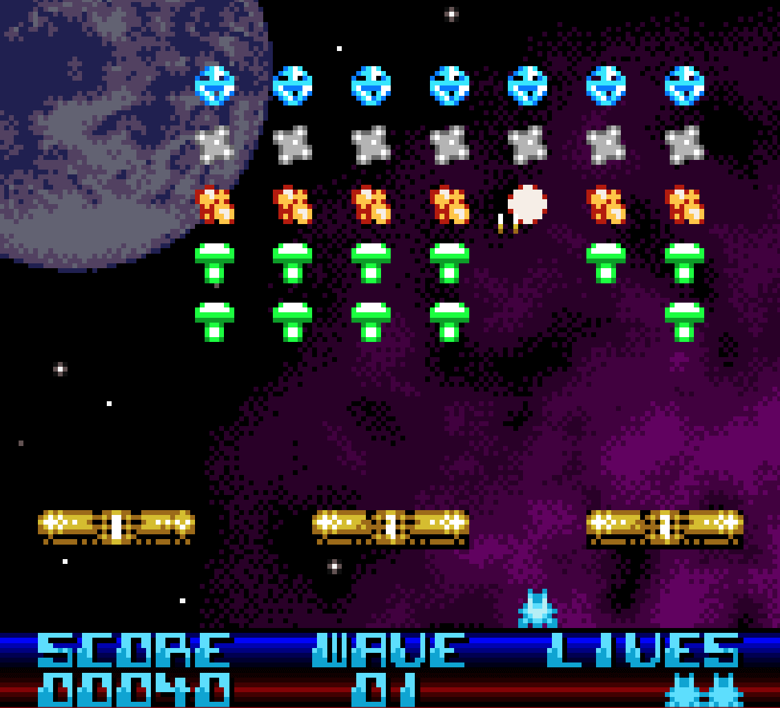 Space Invasion 게임 화면
