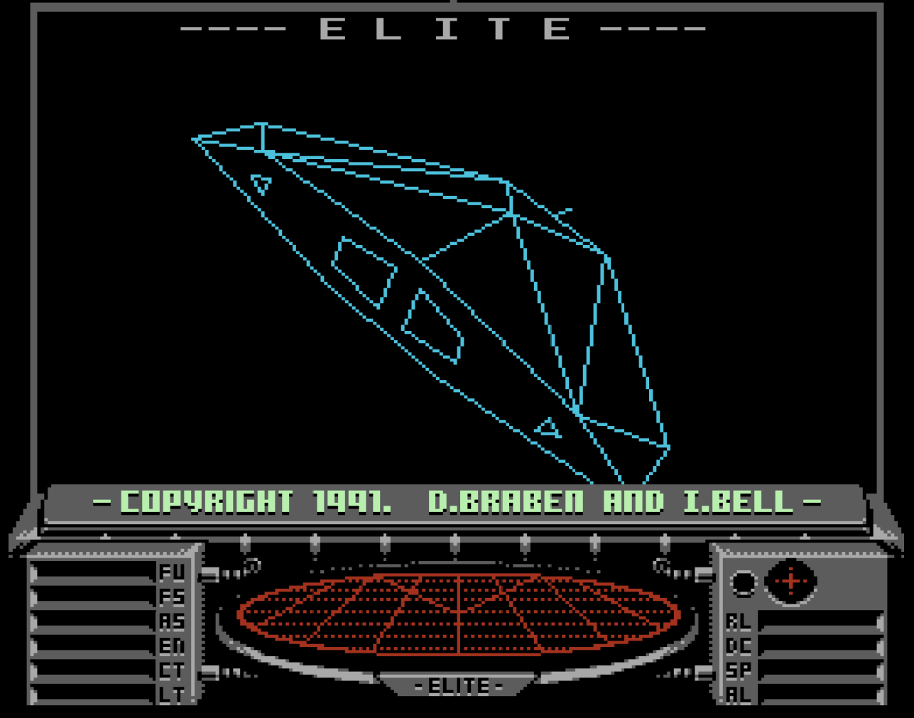 Elite 게임 화면